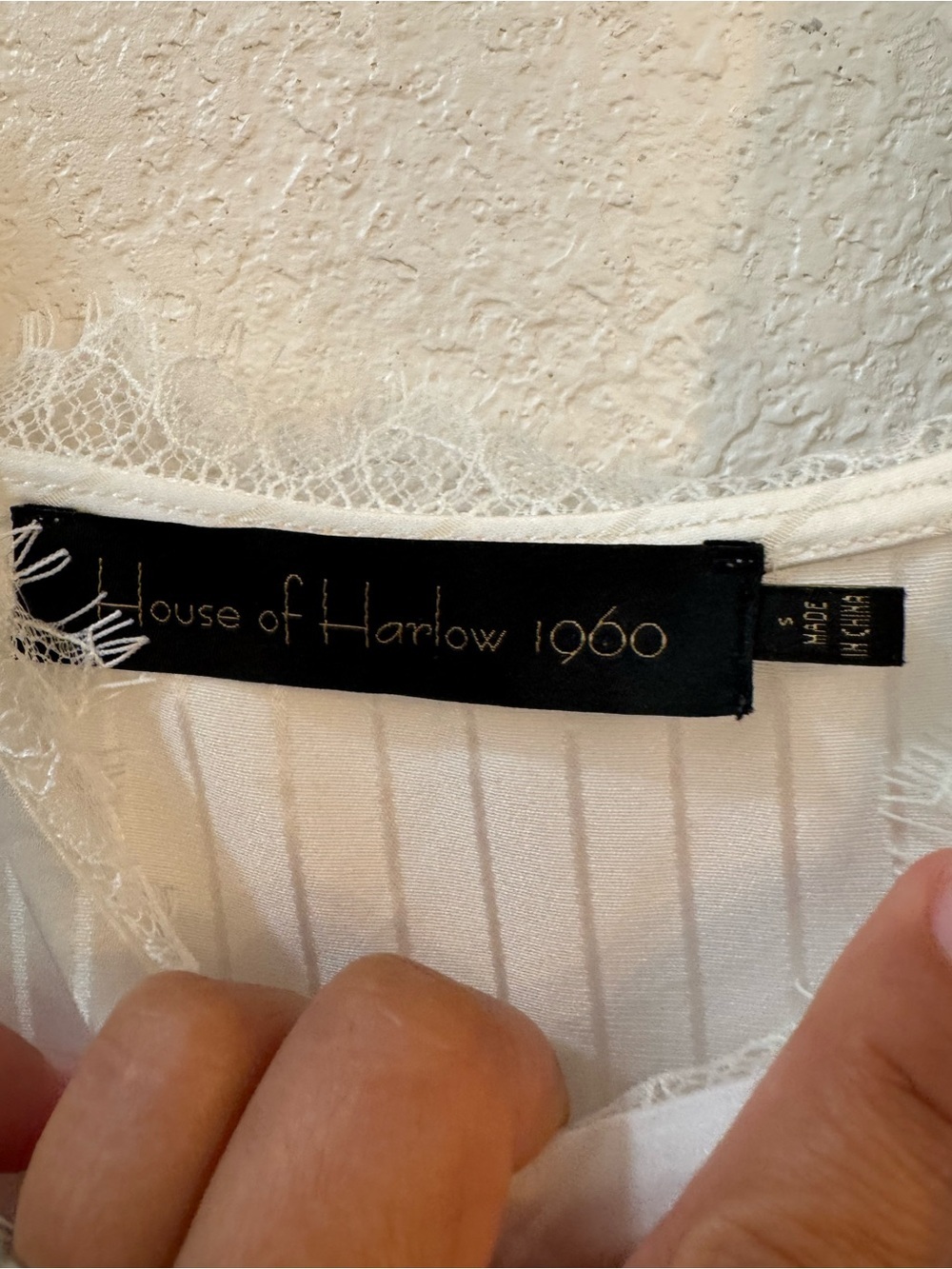 House of Harlow 1960 Ivory Lace-Trim Slip Romantic Dress Satin Whimsical Size S - Picture 11 of 12